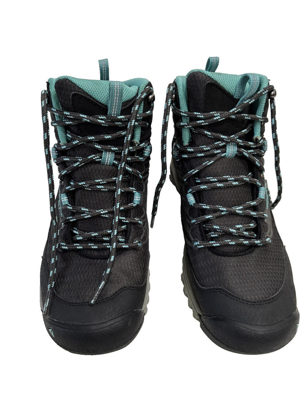 Keen Saltzman Teal Gray Hiking Boots Waterproof Shoes Trail Running Size 8.5